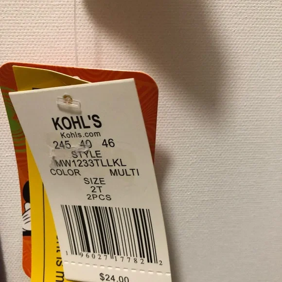 Disney for Kohls Mickey & Minnie Halloween Pajama Set 2 Piece New 2T - Picture 13 of 16